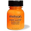 Mehron Makeup Liquid Makeup | Face Paint and Body Paint Perfect for Halloween, Cosplay I Air Brush Compatible Body Paint(1 oz) (Orange) Beauty & Personal Care Mehron