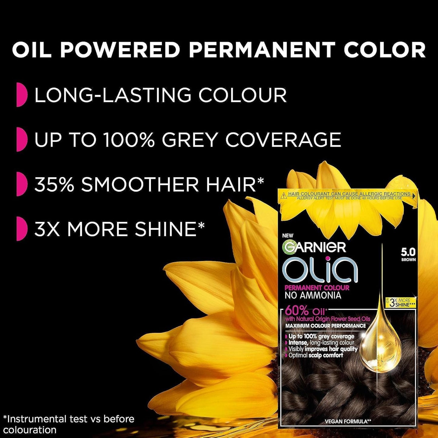 Garnier Olia Oil Powered Permanent Haircolor, 6.0 Light Brown 1 ea Beauty & Personal Care Garnier