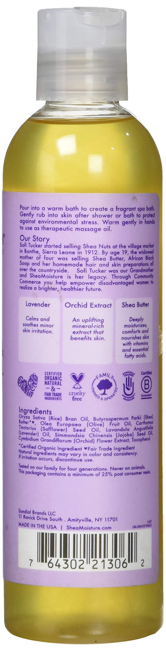 Shea Moisture Lavender & Wild Orchid Bath-Body & Massage Oil, 8 Ounce Beauty & Personal Care SheaMoisture