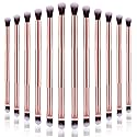 Perthlin 12 Pcs Eyeshadow Smudge Brush 2 in 1 Eyeshadow Double Ended Concealer Brush Under Eye Small Soft Firm Pointed Foundation Makeup Applicator Beauty & Personal Care Perthlin