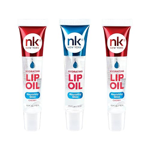 Nicka K Hydrating Lip Oil Nourishing Glass (GLOSS-CHERRY2PK) Beauty & Personal Care NICKA K NEW YORK