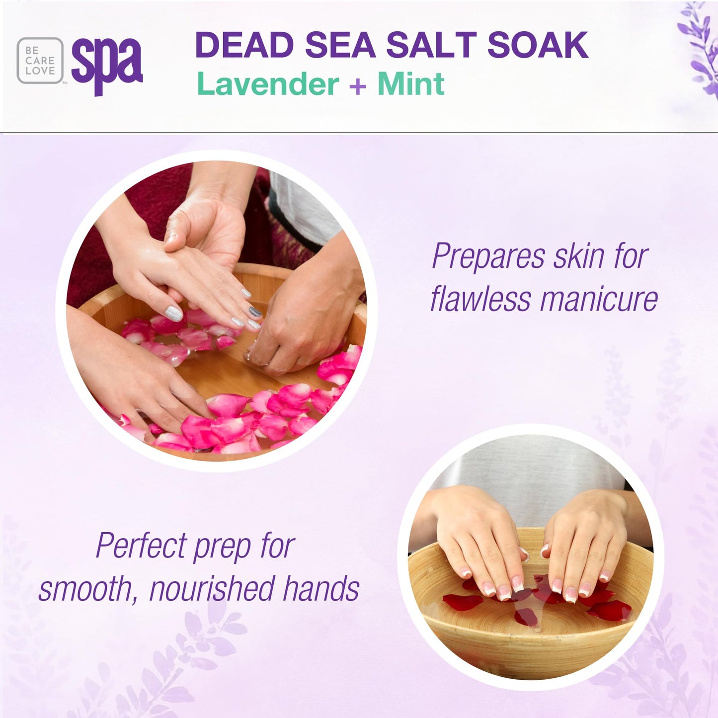 BCL SPA Dead Sea Salt Soak - Bath Salt with Organic Lavender + Mint, Shae Butter, Arnica, Aloe Vera Juice, Chamomile, Argan Oil & Jojoba Oil Skin Beauty and Personal Care BCL SPA