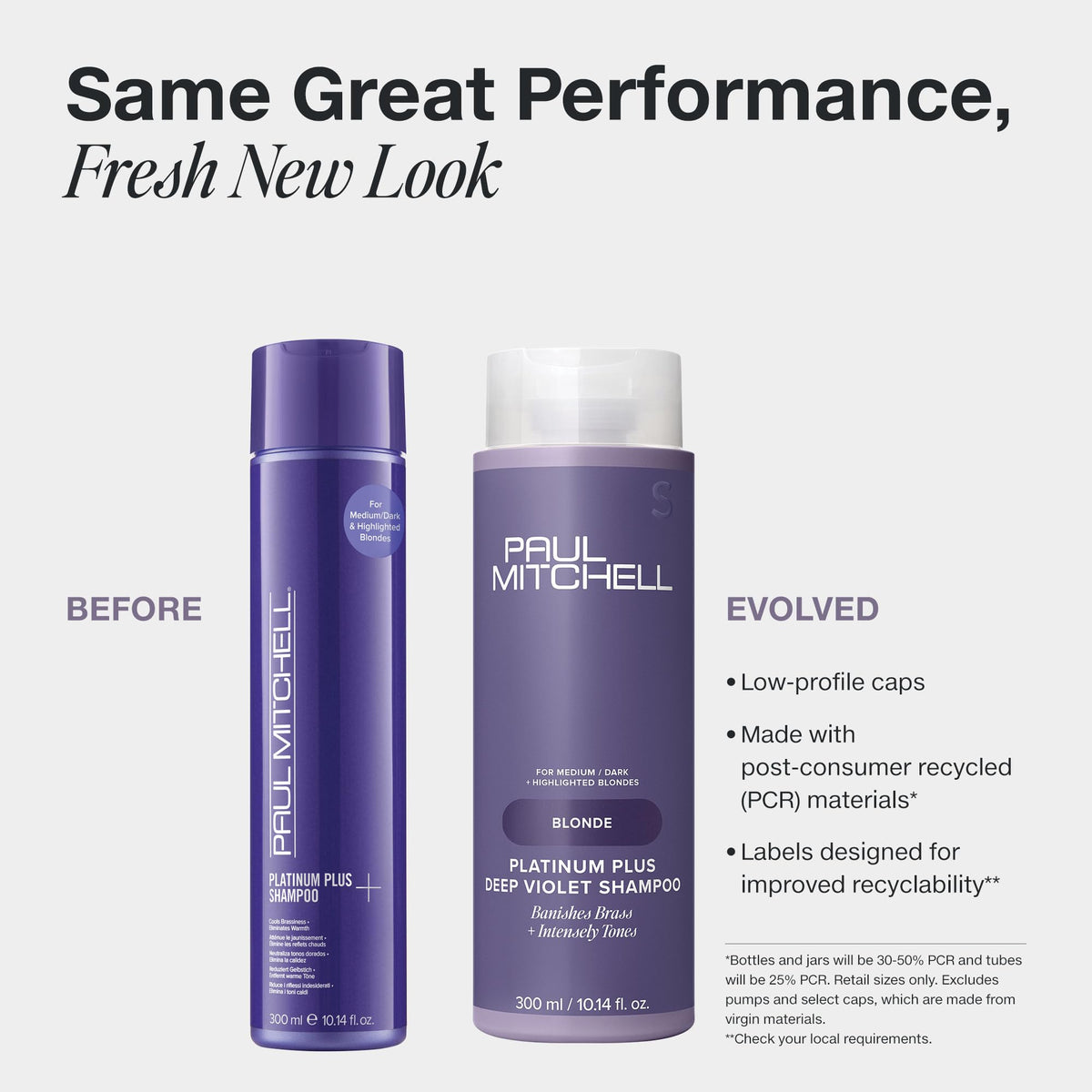 Paul Mitchell Platinum Plus Deep Violet Shampoo, Banishes Brass + Intensely Tones, Ideal for Blonde, Highlighted, Gray or Silver Hair, 10.14 fl. oz