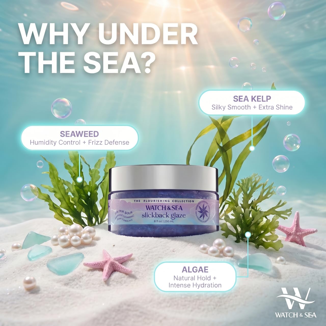 Watch & Sea “SEA THIS HOLD” Slickback Glaze - Slick Back Hair Gel & Edge Control with Seaweed and Sea Kelp - Strong Flexible Hold, Maximum Shine Beauty & Personal Care WATCH & SEA BEAUTY