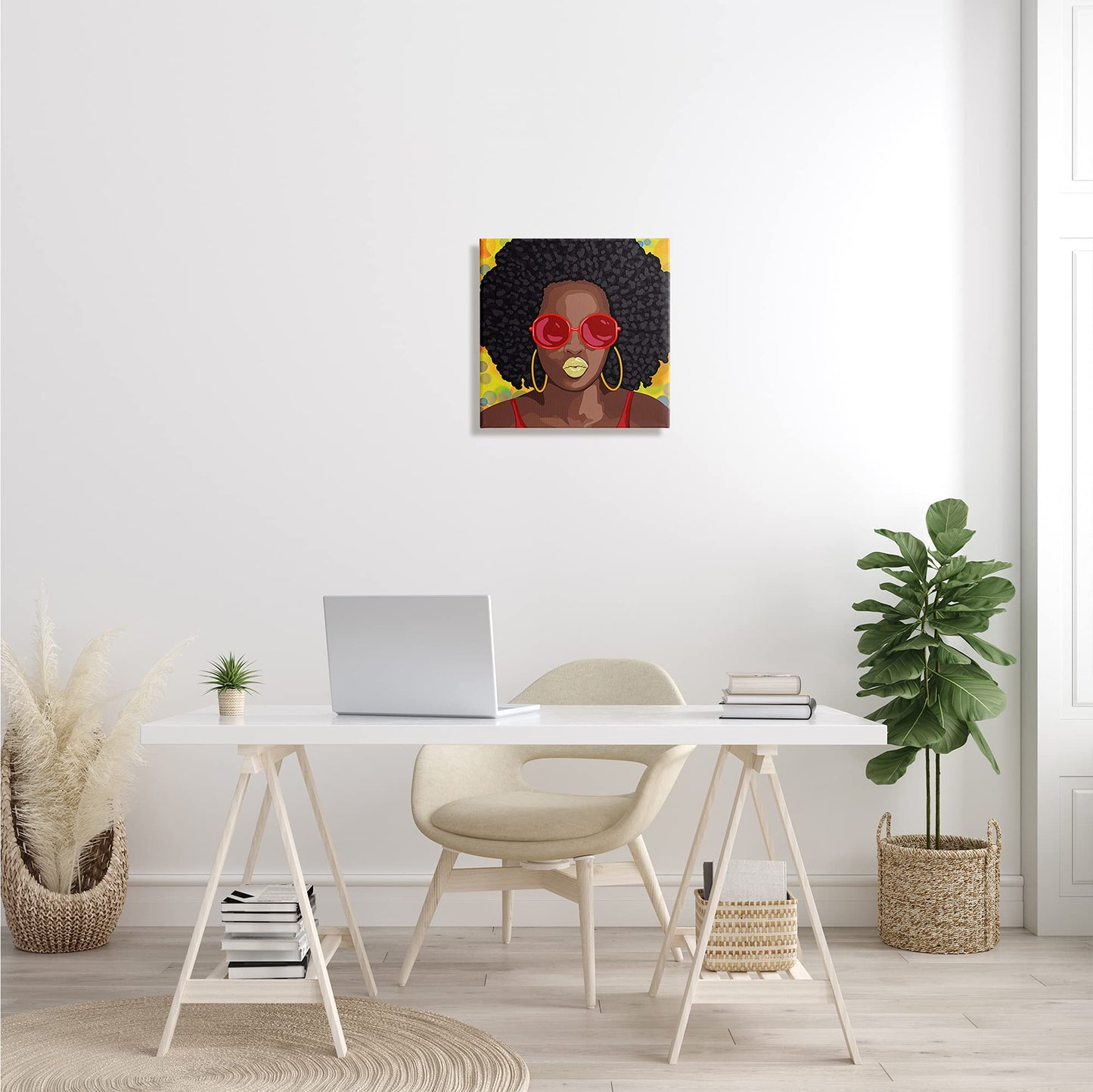 Stupell Industries Modern Glamour Pop Cosmetic Female Portrait Bold Lips Beauty & Personal Care Stupell Industries