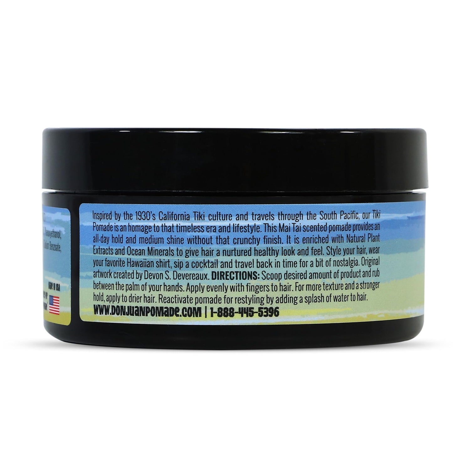 Don Juan Tiki Pomade | Water Based | High Hold | Medium Shine | Natural Plant Extracts and Ocean Minerals | Mai Tai Tropical Scent, 4oz Pack of 3 Beauty & Personal Care Don Juan