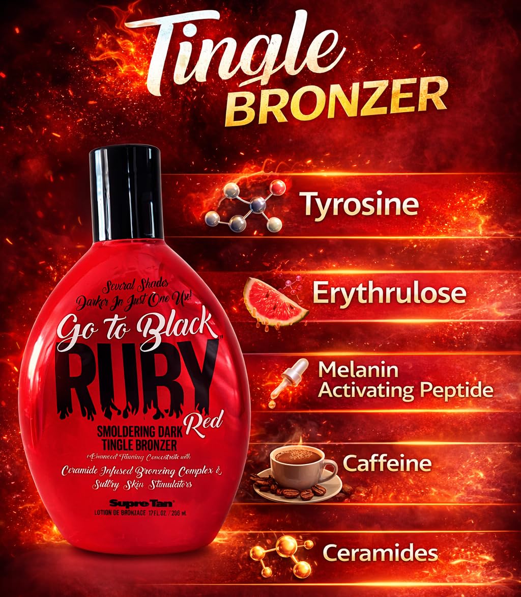 Go To Black Ruby Red Smoldering Dark Tingle DHA Bronzer 12oz