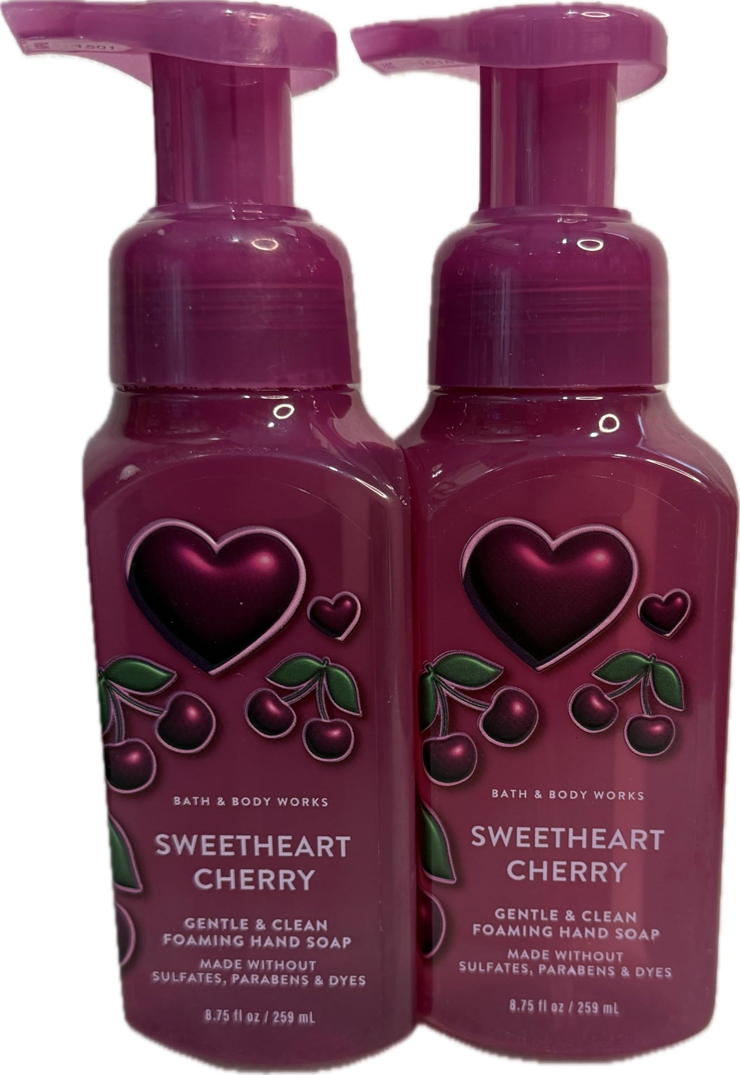 Bath and Body Works Sweetheart Cherry Gentle Foaming Hand Soap Pack of 2 Beauty & Personal Care Bath & Body Works