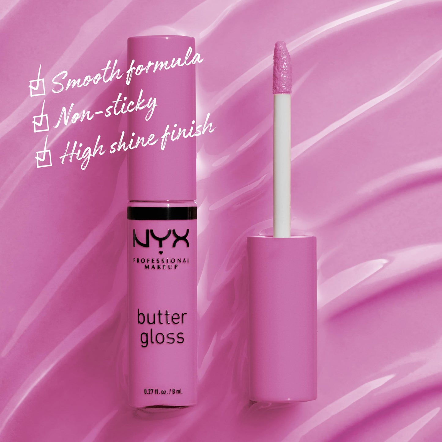 NYX PROFESSIONAL MAKEUP Butter Gloss, Non-Sticky Lip Gloss - Merengue (Pink Lilac) Beauty & Personal Care NYX PROFESSIONAL MAKEUP