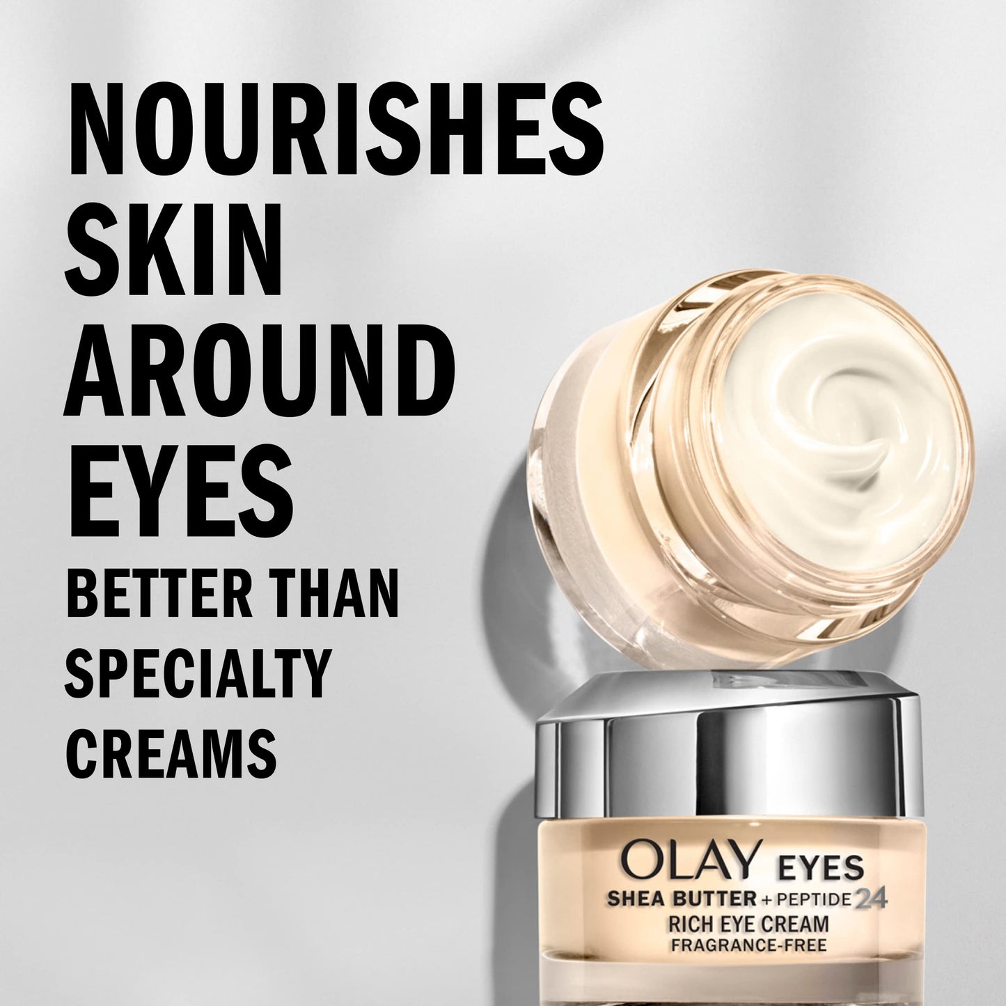 Olay Eyes Shea Butter+Peptide 24 Rich Eye Cream, Fragrance Free, 0.5 oz. Beauty & Personal Care Olay