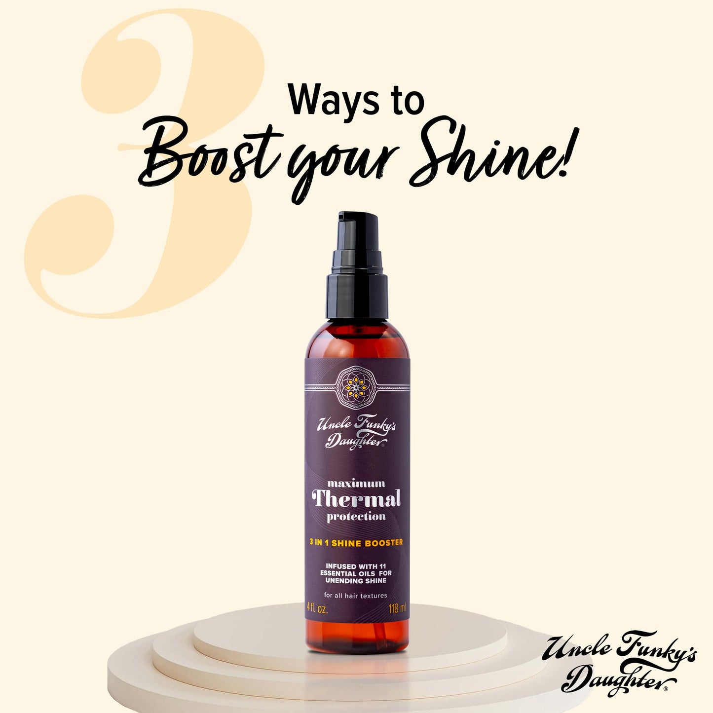 Uncle Funky's Daughter Maximum Thermal Protection 3 In 1 Shine Booster Beauty & Personal Care Uncle Funky's Daughter