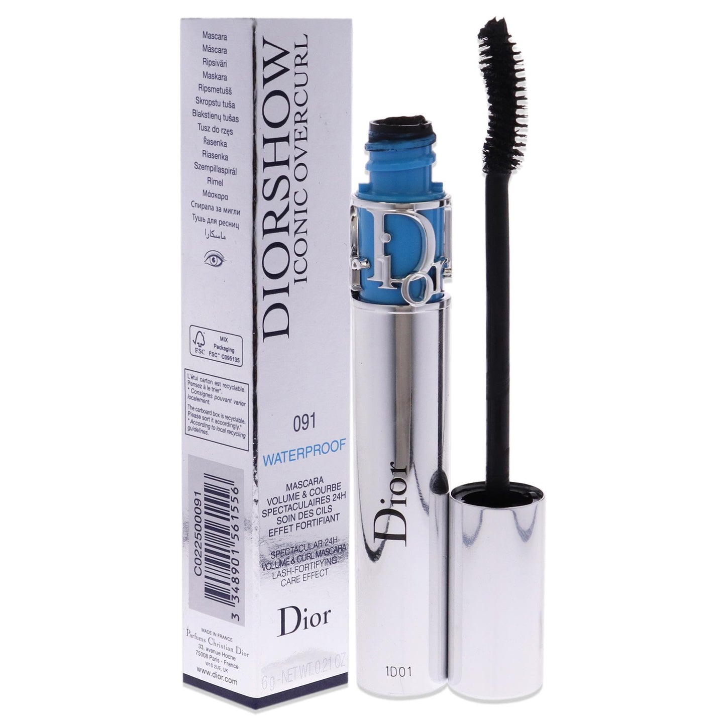 Dior Diorshow Iconic Overcurl Waterproof Mascara Spectacular 24H (091) Black, 0.21 Ounce Beauty & Personal Care Dior