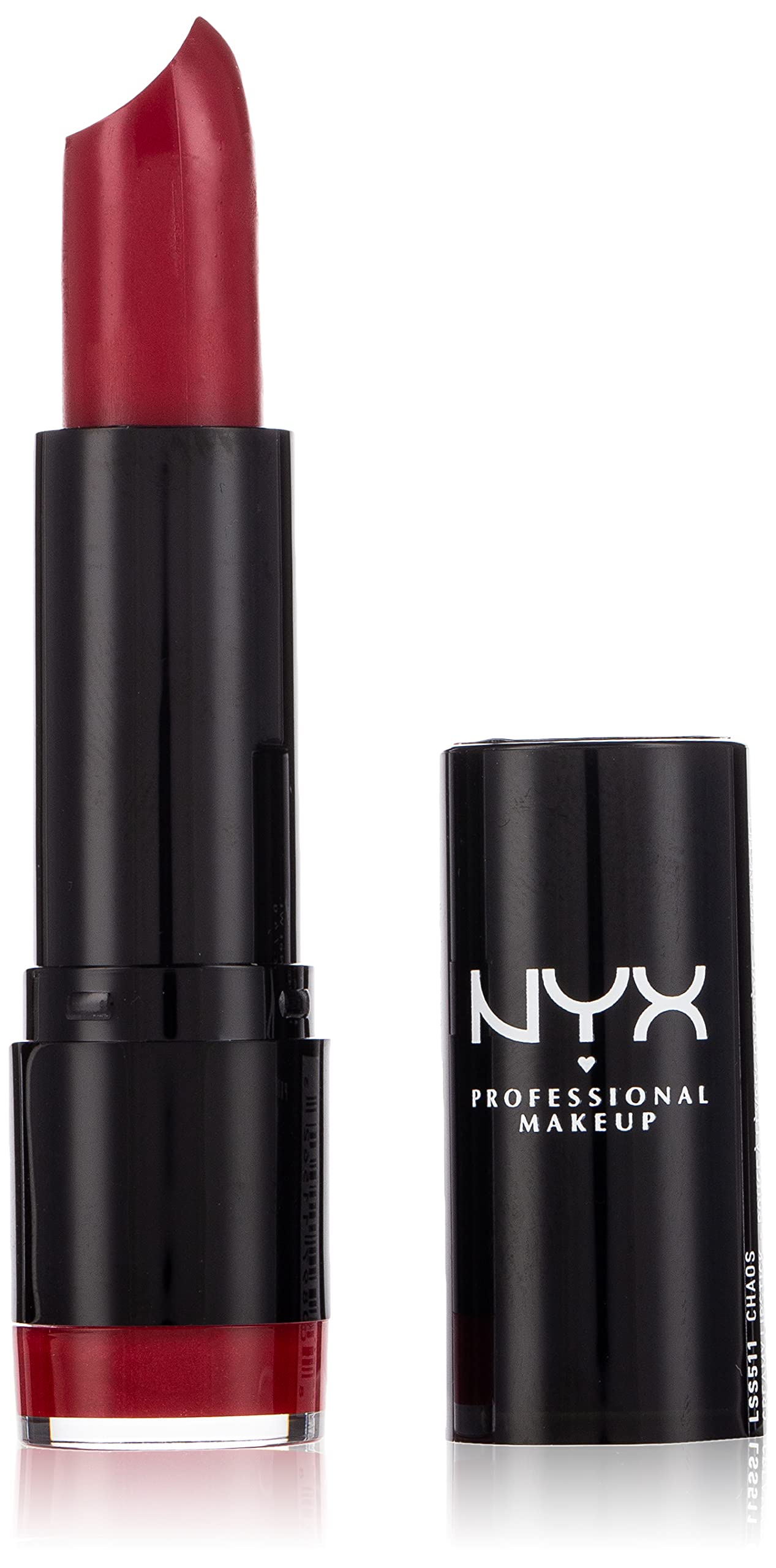 NYX PROFESSIONAL MAKEUP Extra Creamy Round Lipstick - Chaos (Strawberry Pink) Beauty & Personal Care NYX PROFESSIONAL MAKEUP