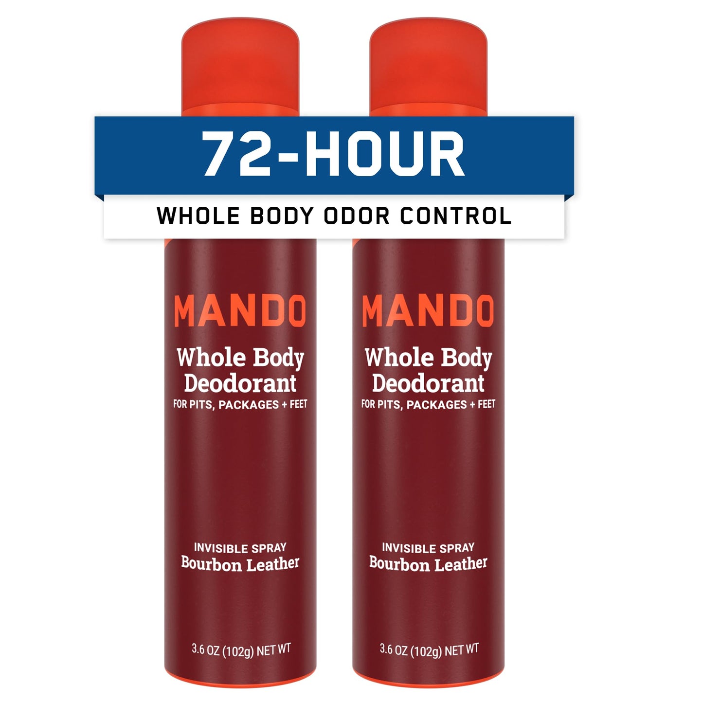 Mando Whole Body Deodorant For Men - Invisible Spray Deodorant - 72 Hour Odor Control - Low Irritation Formula - Aluminum Free, Benzene Free - 3.6 Beauty and Personal Care Mando