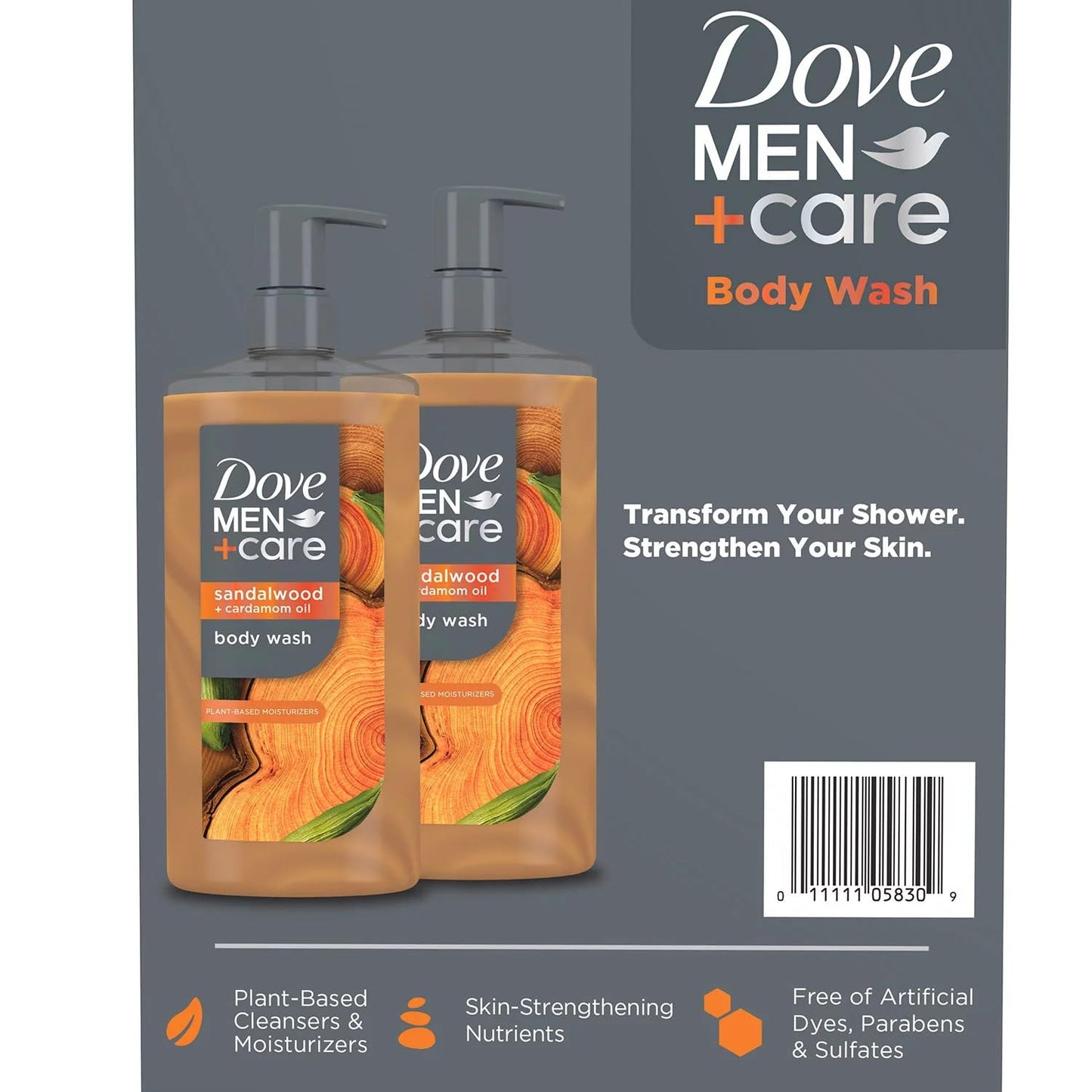 Dove Men+Care Sandalwood Body Wash, 26 Fluid Ounce (Pack of 2) Beauty & Personal Care Dove