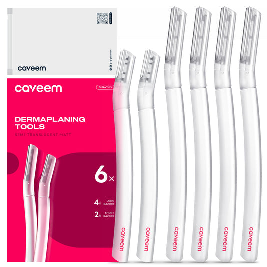 CAVEEM Dermaplane Razor for Women, Dermaplaning Tool - Face Razors for Women and Men, Eyebrow Trimmer and Facial Hair Removal Shaver, Gentle Beauty and Personal Care CAVEEM
