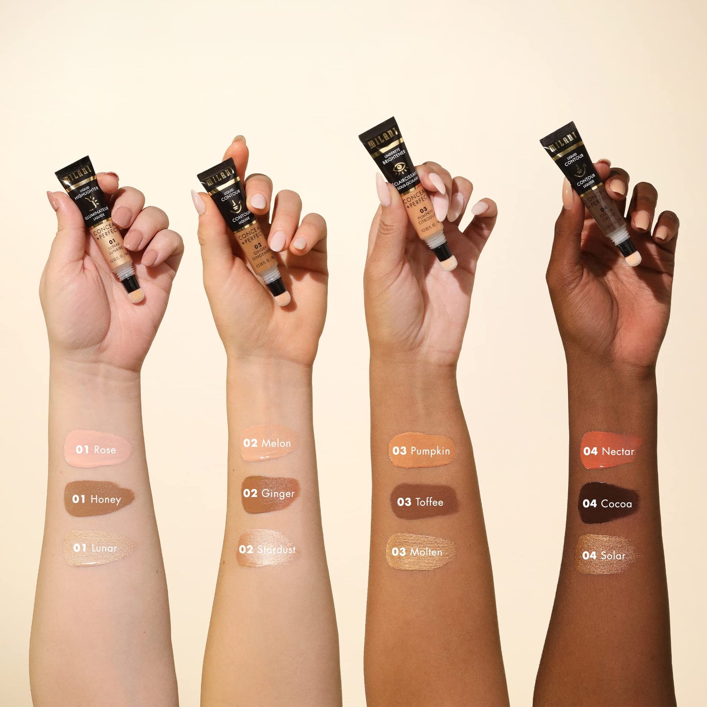 Milani Conceal + Perfect Liquid Highlighter for Added Glow, Face Lift Collection - Solar Beauty & Personal Care Milani
