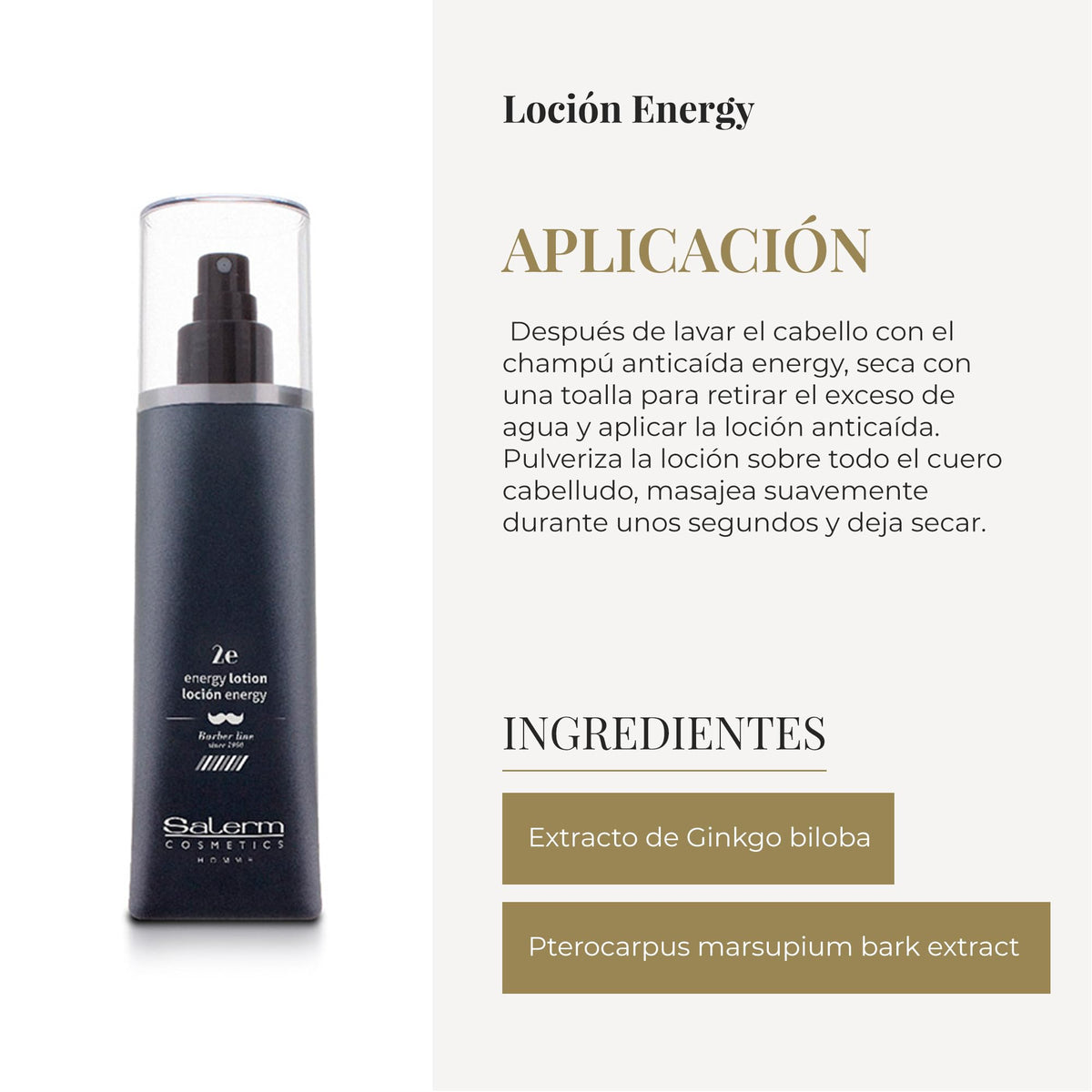 Salerm Homme Hair Loss Lotion 2 Energizing Capillary Treatment Spray, 200 ml