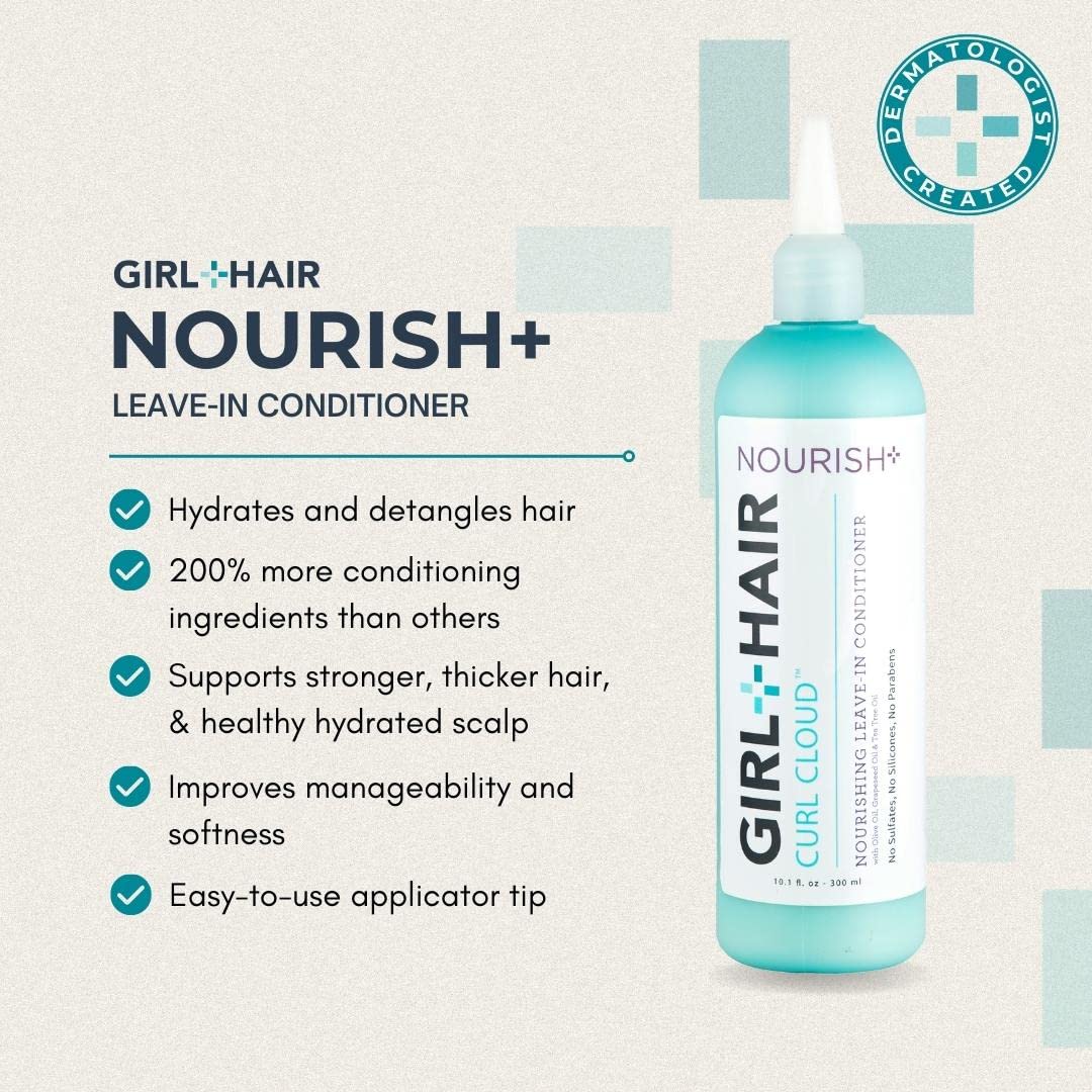 G+H NOURISH+ Moisturizing Leave-In Conditioner | Shea Butter, Tea Tree Oil | Promote Hair Growth, Healthy Scalp | Sulfate & Silicone Free | 10.1 Fl Oz Beauty & Personal Care GIRL+HAIR