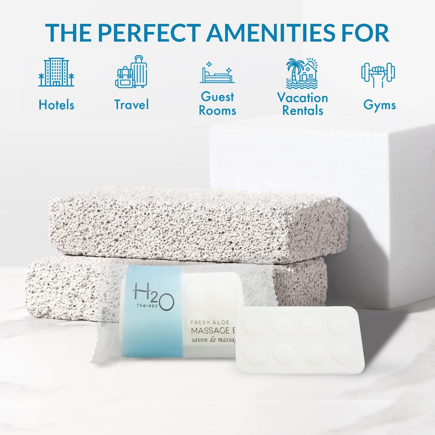 Travel Size Hotel Bar Soap 400 Count 1 oz Massage Bars Guest Amenities for Hotels Vacation Rentals and Short Term Rentals Paraben Free Green Tea Scent Beauty & Personal Care H2O Therapy