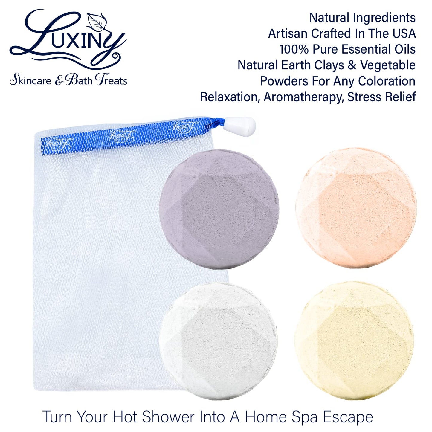 Shower Bombs Aromatherapy in Your Shower, American Made by Luxiny, Shower Steamer Tablets Melt to Release a Fragrant Vapor for Natural Stress Relief… Beauty & Personal Care Luxiny