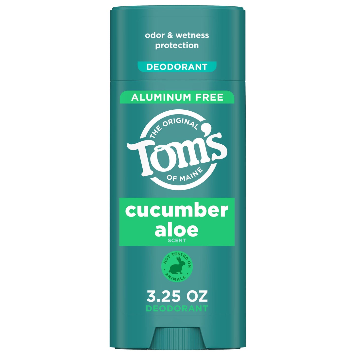 Tom’s of Maine Cucumber Aloe Aluminum Free Natural Deodorant For Women & Men - Goes on Clear - Odor & Wetness Protection - Naturally Derived Beauty and Personal Care Tom's of Maine