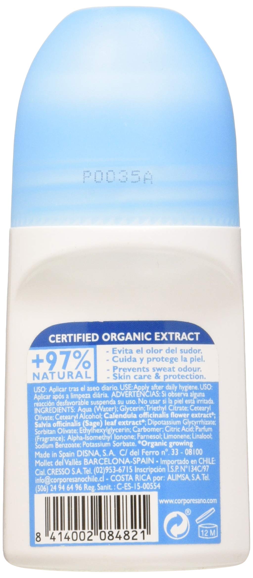 Corpore Sano Deodorant Roll-on -Do Not Contain- Aluminium-Alcohol-Silicones-Paraben preservatives-Triclosan- Certified BIO Extract- 75 ml.(Marigold) Beauty and Personal Care Corpore Sano
