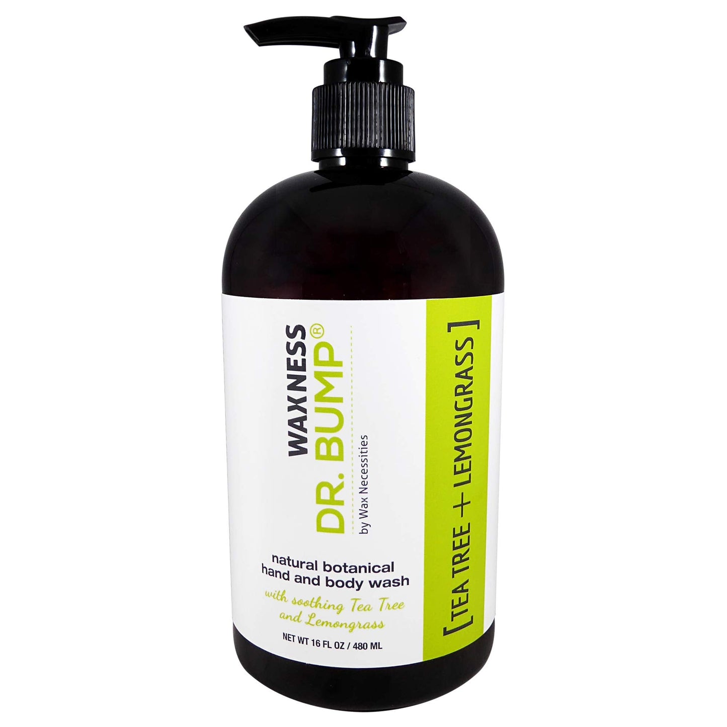 Waxness Dr. Bump Botanical Body Wash & Lotion Kit Tea Tree & Lemongrass 2 x 16 fl oz (480 ml) - Professional Skin Care - Made in USA Beauty & Personal Care Waxness