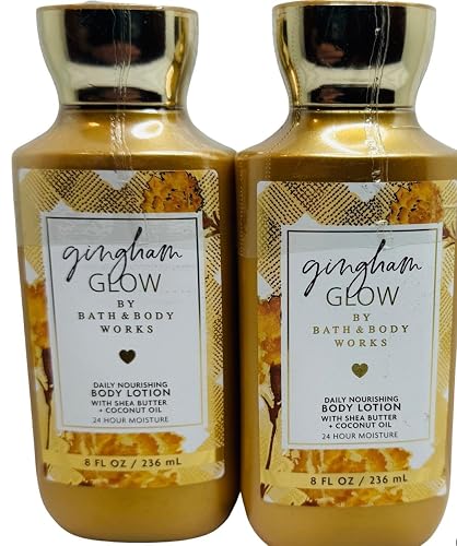 Bath & Body Works Gingham Glow Body Lotion 8 Ounces Each Pack of 2 Beauty & Personal Care Bath & Body Works