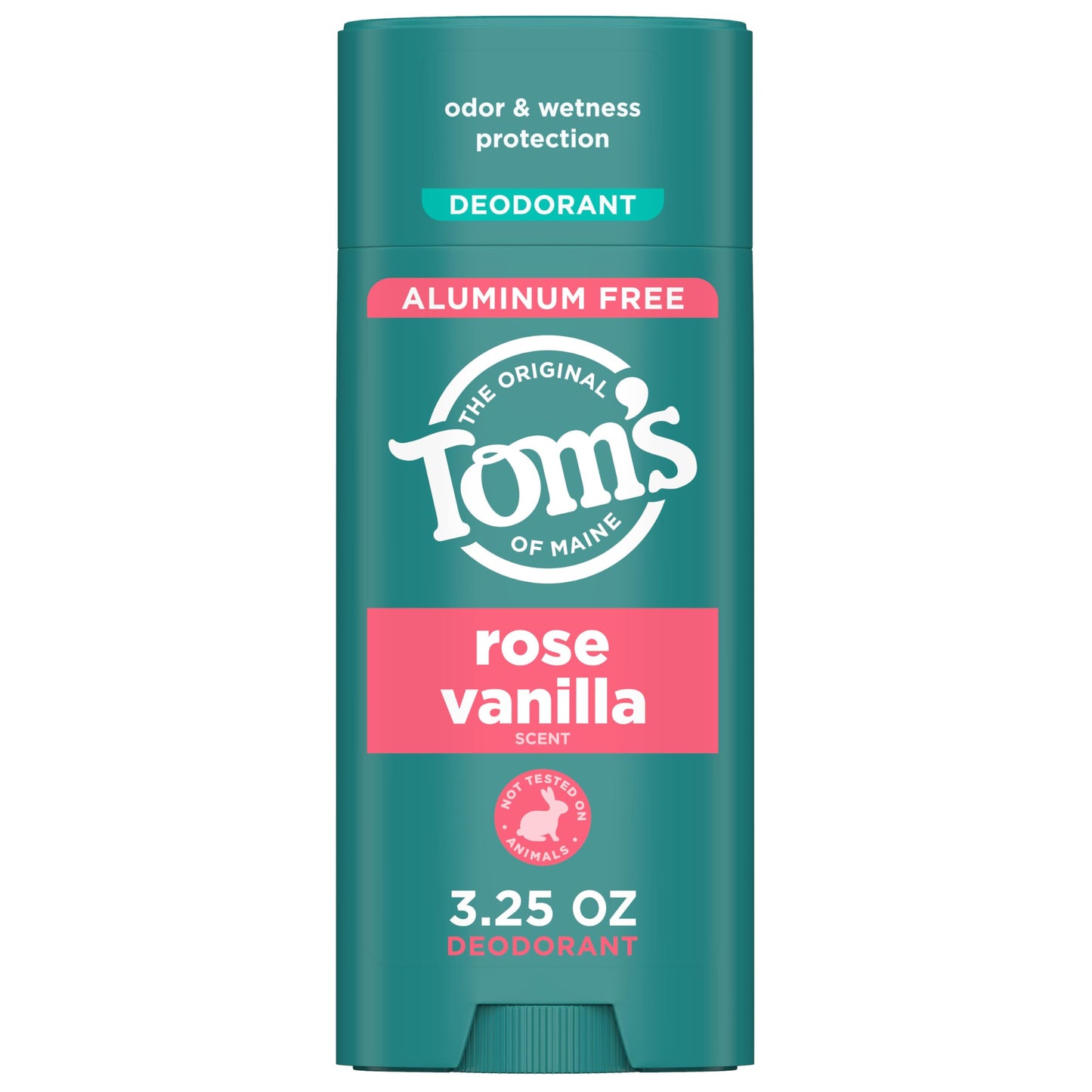 Tom’s of Maine Rose Vanilla Aluminum Free Natural Deodorant For Women & Men - Goes on Clear - Odor & Wetness Protection - Naturally Derived Beauty and Personal Care Tom's of Maine