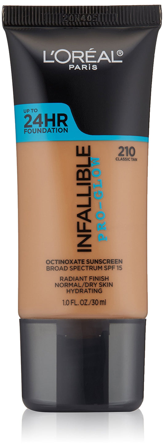 L'Oréal Paris Infallible Pro-Glow Foundation, Classic Tan, 1 fl. oz.