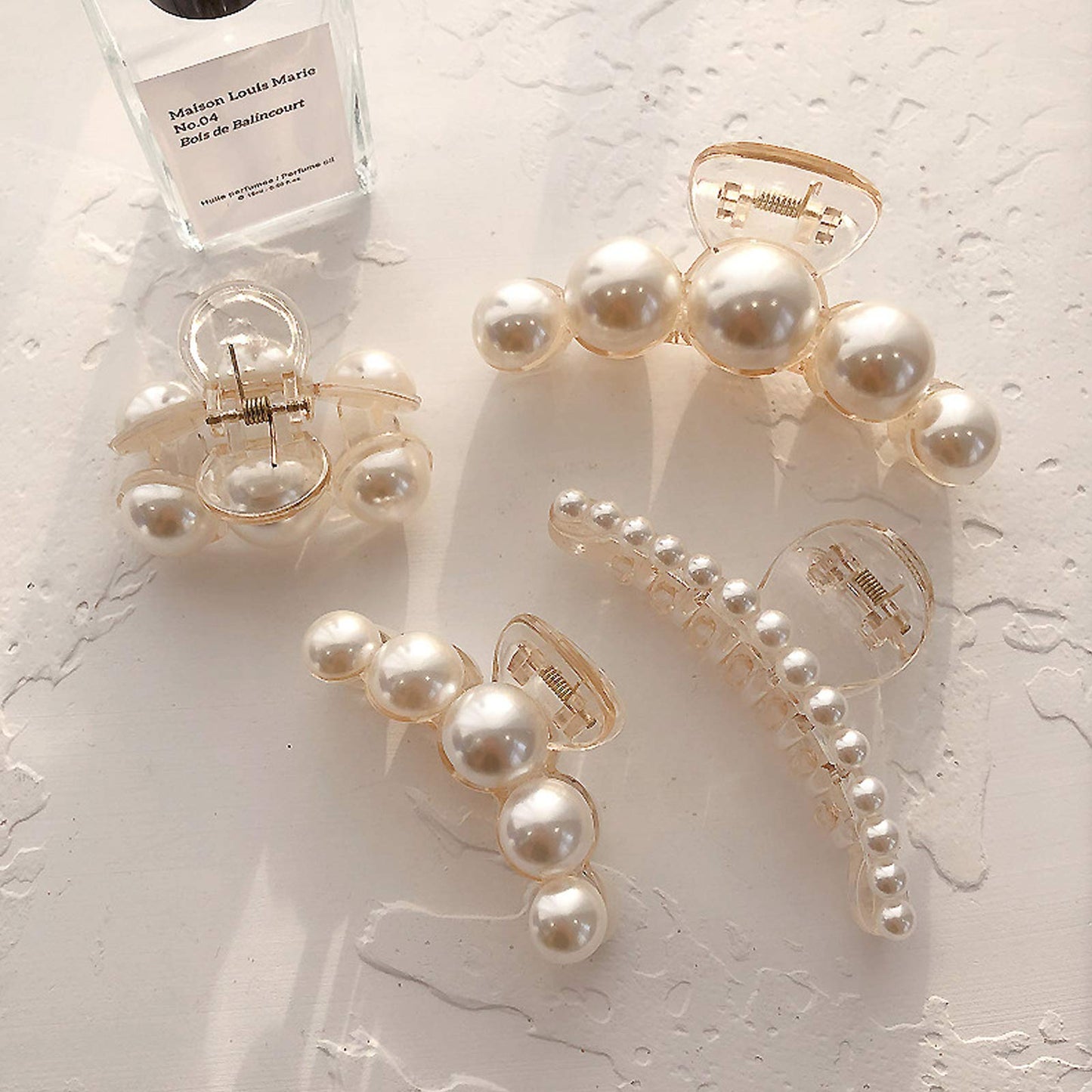 Hair Clips for Women, Large Pearl Hair Claw Clip Set Strong Hold No Slip, Banana Jaw Clip Barrettes, Hair Accessories Birthday Wedding Valentine's Day Beauty & Personal Care Agirlvct