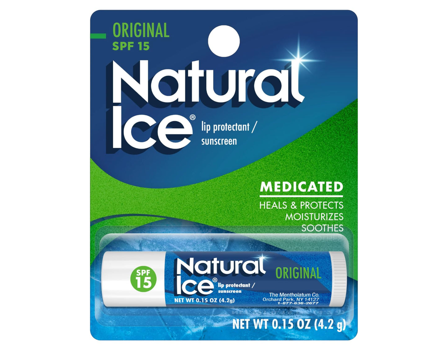 Mentholatum Natural Ice Lip Balm Original SPF 15 1 Each ( Pack of 2) Beauty and Personal Care Mentholatum