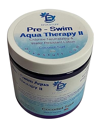 Diva Stuff Pre-Swim Aqua Therapy Chlorine Neutralizing Body Lotion, Protects Skin From Chlorine and Salt Water (Coconut Surf Water Resistant) Beauty & Personal Care Diva Stuff