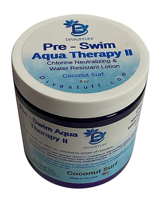 Diva Stuff Pre-Swim Aqua Therapy Chlorine Neutralizing Body Lotion, Protects Skin From Chlorine and Salt Water (Coconut Surf Water Resistant) Beauty & Personal Care Diva Stuff