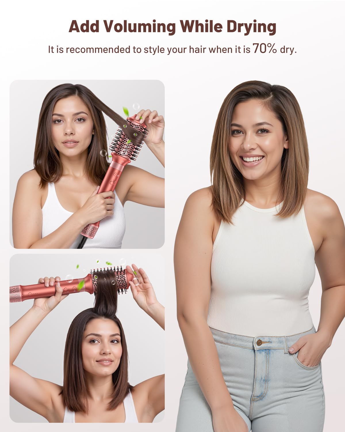 HITTIONA High-Speed Hair Dryer Brush - Hot Air Styler Multi Hair Styler