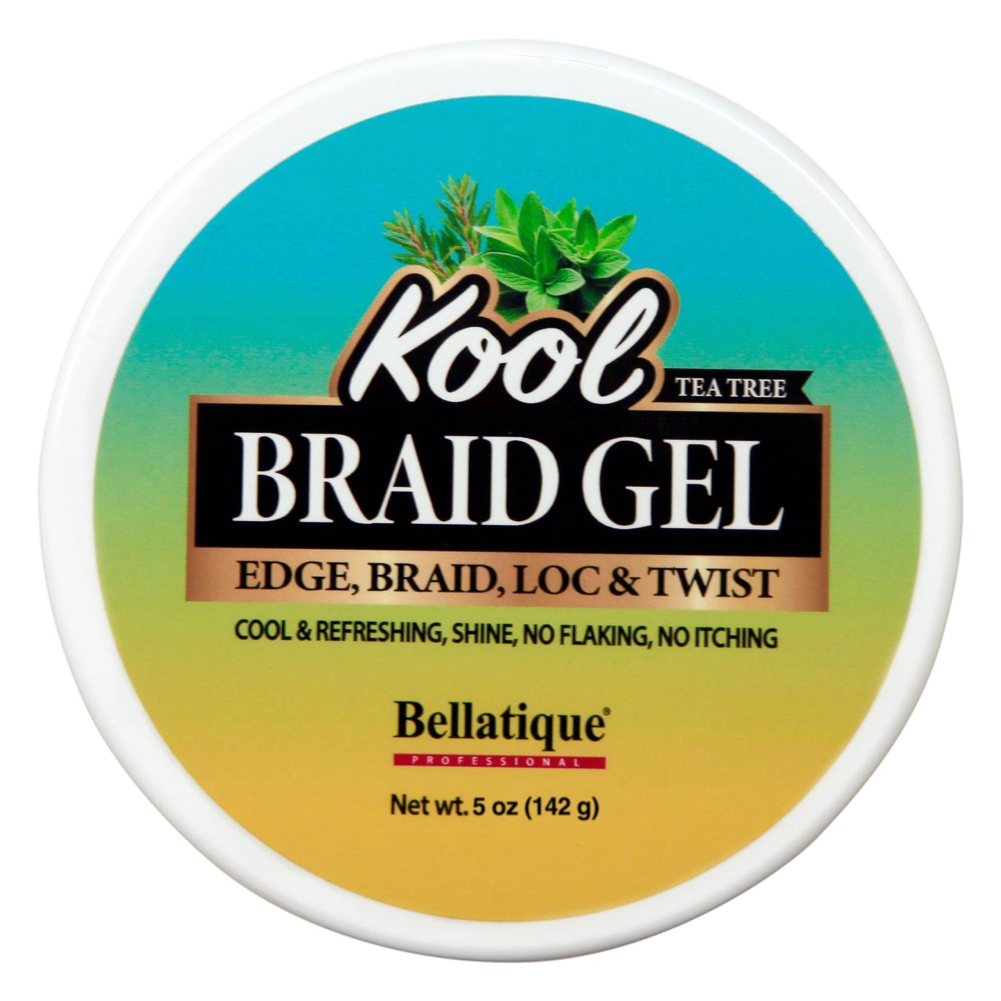BELLATIQUE KOOL Braiding Gel Maximum Hold for LOC & Twist - No Flaking, No Whitening, Fast Drying, High Shine, Cool & Refreshing, Long Lasting Hold (5 Beauty & Personal Care BELLATIQUE