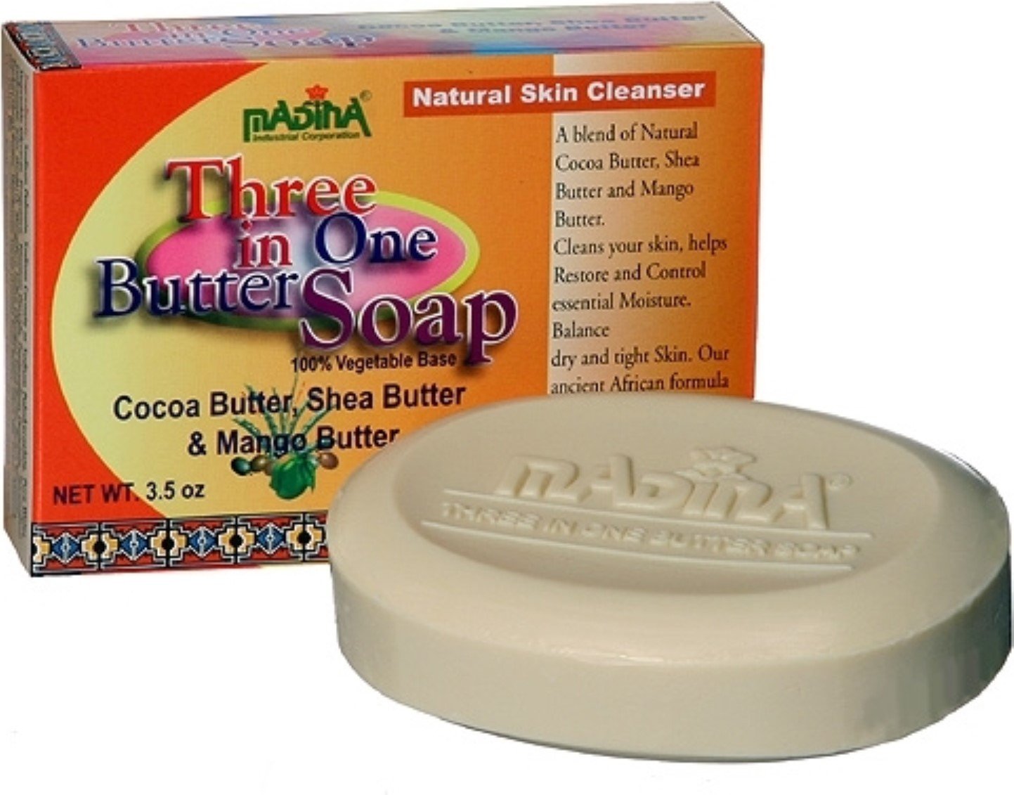 Madina Three in One Butter Soap, 3.5 oz (Pack of 3) Beauty & Personal Care Madina