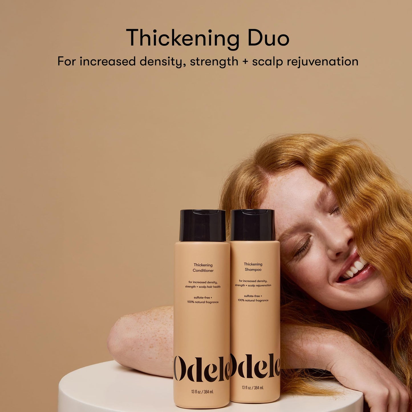 Odele Hair Thickening Shampoo and Conditioner Set, Increases Density & Strength, for Straight or Wavy Hair Types, 13 Fl Oz Each (Pack of 2) Beauty & Personal Care Odele