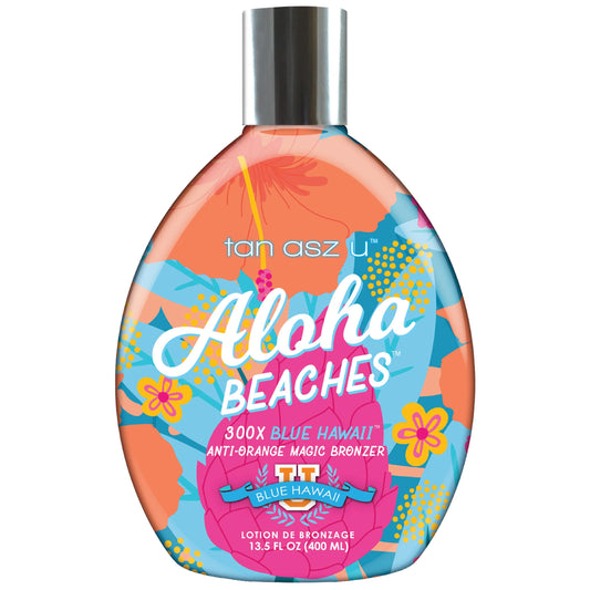 Tan Asz U Aloha Beaches 300X Anti-Orange Bronzer Tanning Lotion,13.5 Fl Oz