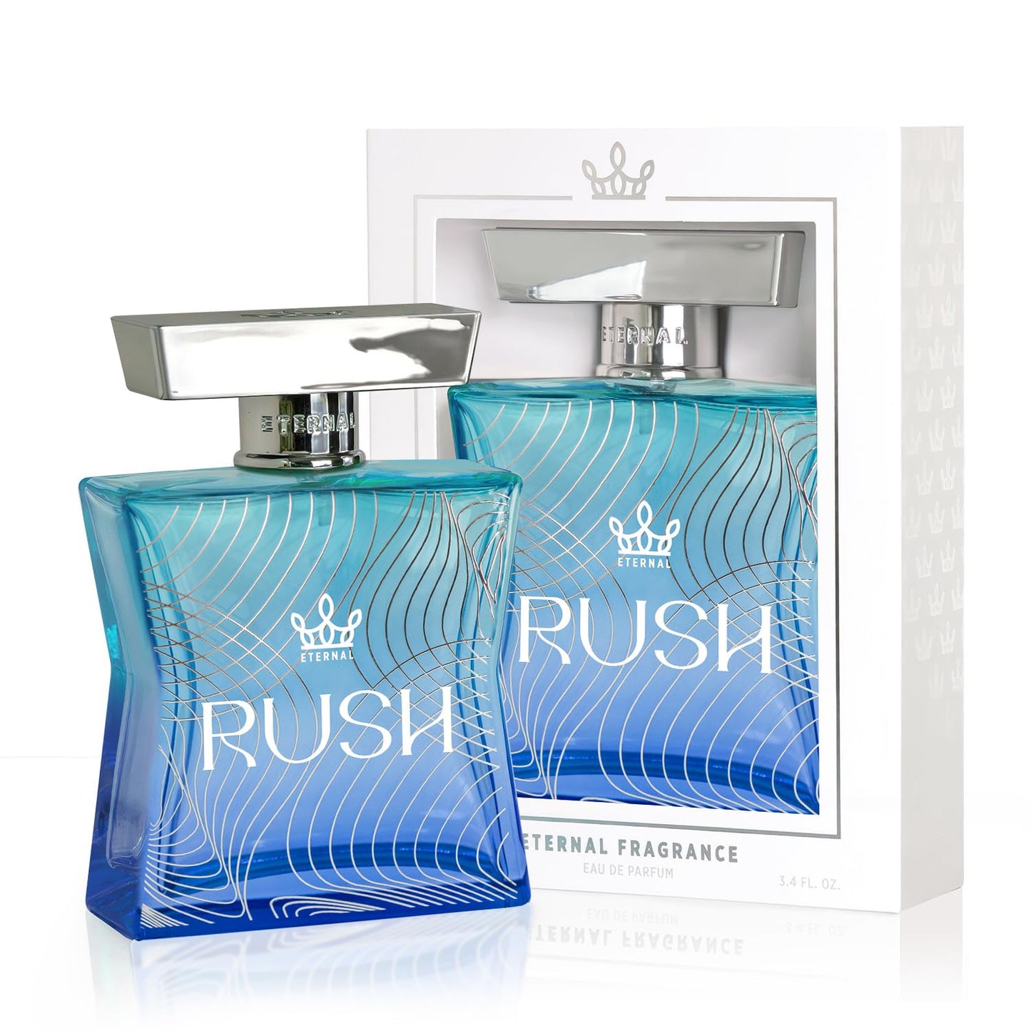 Eternal Fragrance - Scent Eternal Rush - 3.4 oz (100ml) - EDP - Vegan - Clean Ingredients - Designer Inspired Cologne Spray for Men - 2000 sprays per Beauty & Personal Care Eternal Fragrance