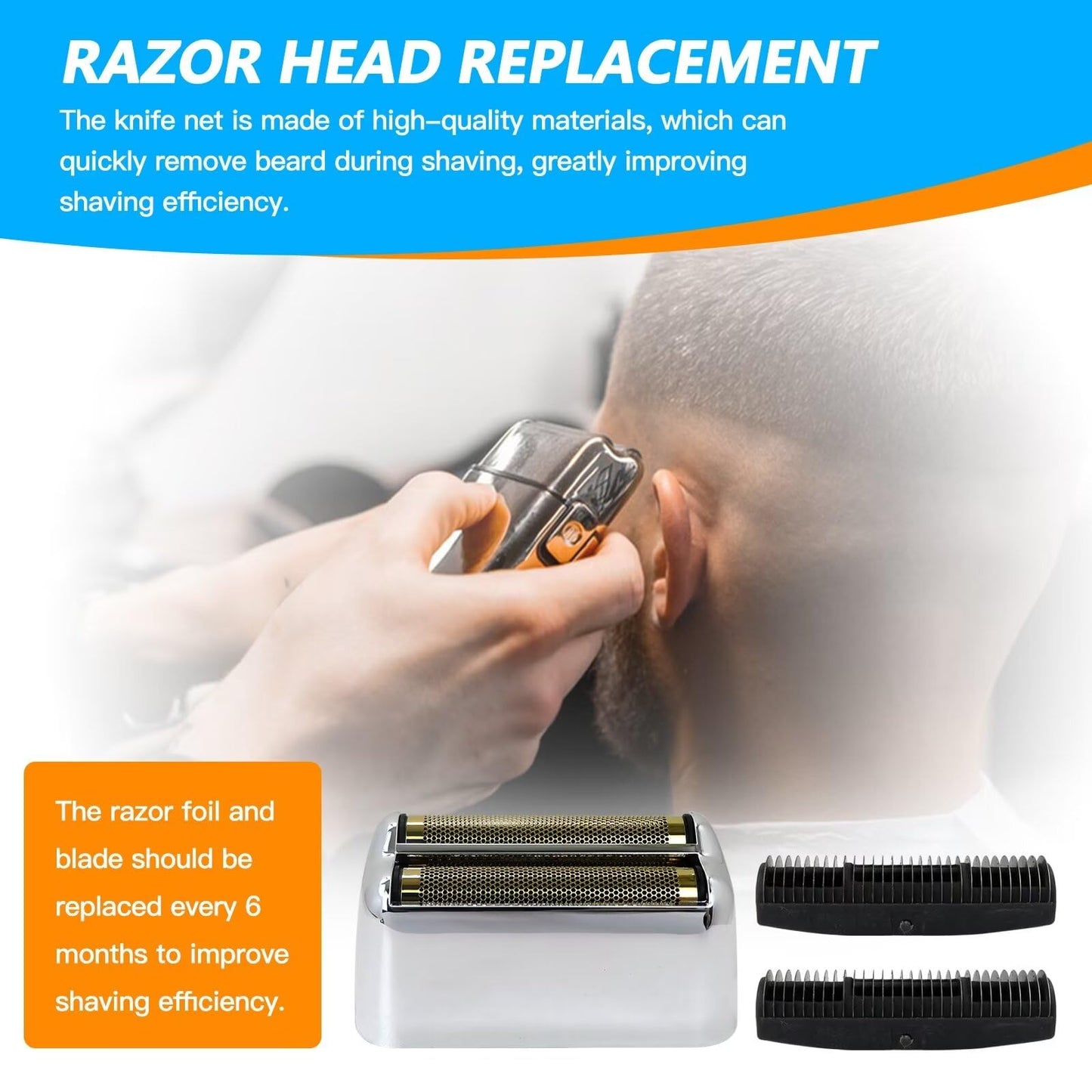 Replacement Foil Double Foil Cutter Head for BaBylis Pro FX FX3 Shaver Silver Shaver #FXRF2G Beauty and Personal Care Acupress