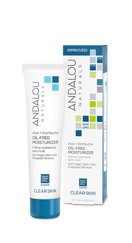 Andalou Naturals Acai + Kombucha Oil-Free Moisturizer, White Tea, 2.1 Fl Oz Beauty & Personal Care Andalou Naturals
