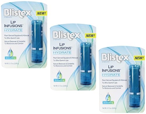 Blistex Lip Infusions Hydrate Lip Moisturizer 0.13 Ounce (3 Pack) Beauty & Personal Care Blistex
