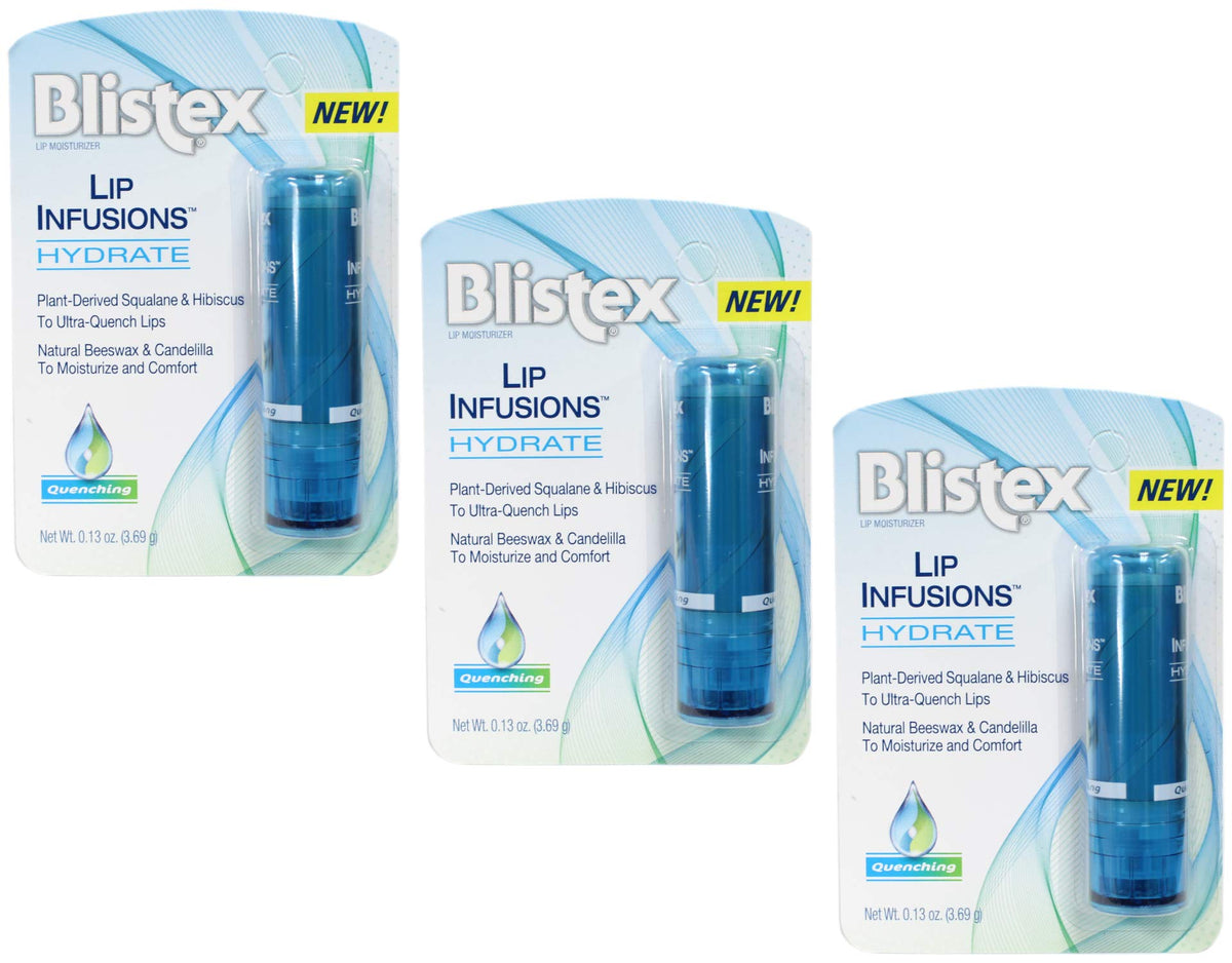 Blistex Lip Infusions Hydrate Lip Moisturizer 0.13 Ounce (3 Pack) Beauty & Personal Care Blistex