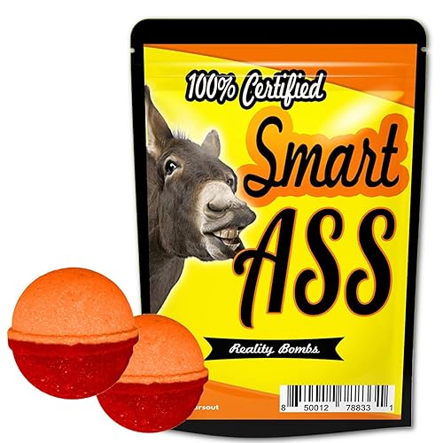 Certified Smart Ass Bath Bombs - XL Black and Red Fizzers for Adults - Handcrafted, Made in America, 2 Count Beauty & Personal Care Gears Out