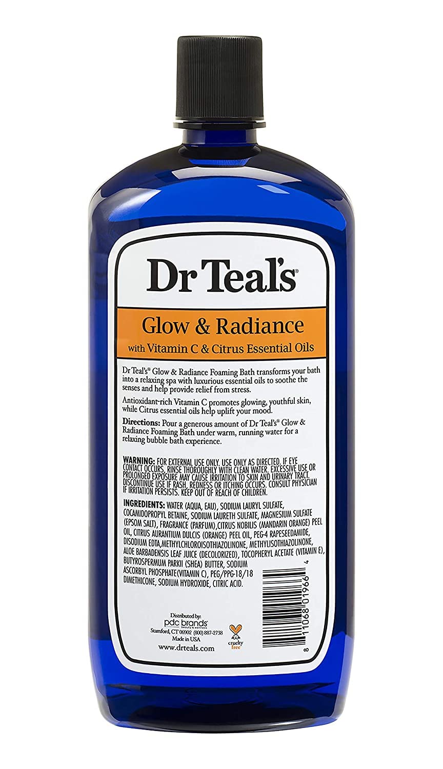 Dr. Teal's Pure Epsom Salt Foaming Bath Gift Set (2 Pack, 34 oz ea.) - Restore & Replenish Pink Himalayan and Glow & Radiance with Vitamin C & Citrus Beauty and Personal Care Dr Teal's