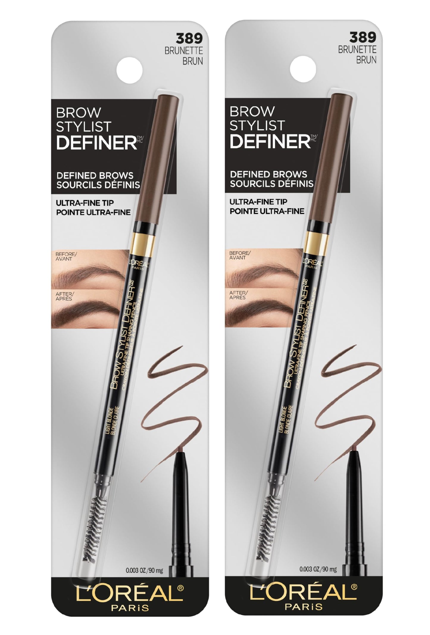 L'Oreal Paris Makeup Brow Stylist Definer Waterproof Eyebrow Pencil, Ultra-Fine Mechanical Pencil, Draws Tiny Brow Hairs and Fills in Sparse Areas Beauty & Personal Care L'Oreal Paris