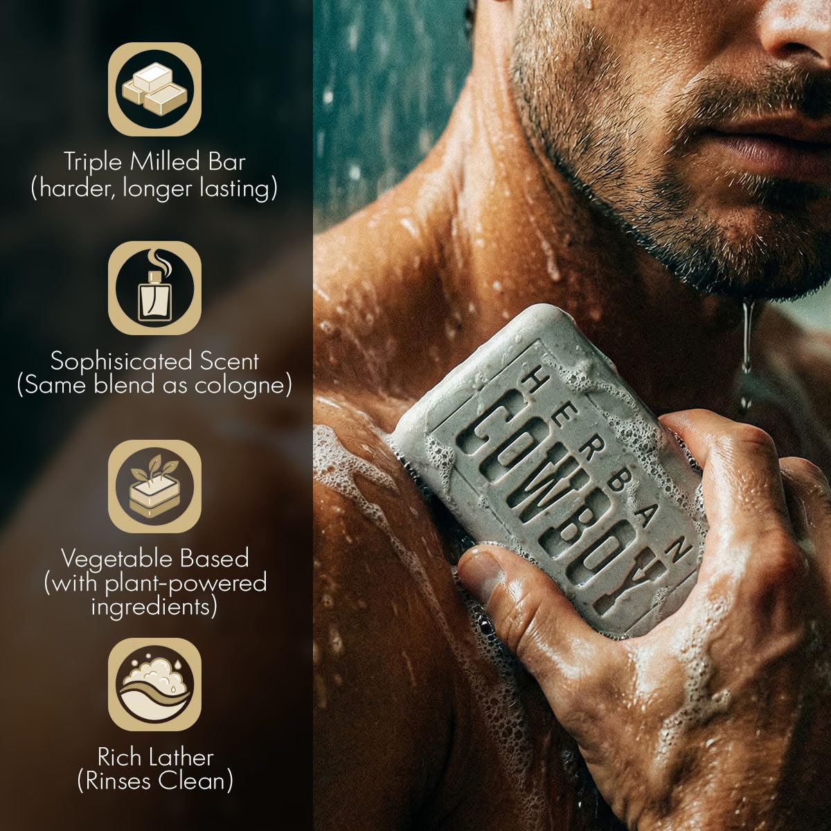 Herban Cowboy Dusk Body Soap with Hints of Lemon, Lavender, and Patchouli (6 Pack, Dusk) Beauty & Personal Care Herban Cowboy