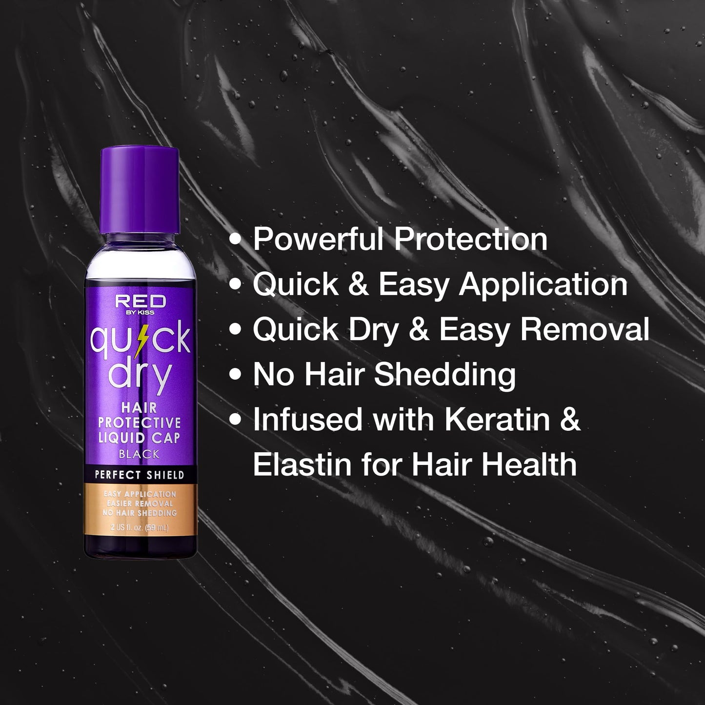 Red by Kiss Quick Dry Hair Protective Liquid Cap, Strong Lightweight Protection from Weaves Glue Damage, Fast Application, Quick Drying, & Easy Beauty & Personal Care Red by Kiss